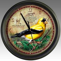 American Expedition Goldfinch 16 inch Wall Clock, WCLK-143