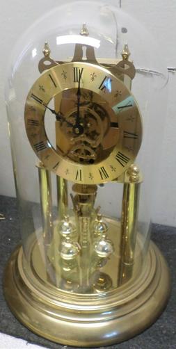 GORGEOUS GERMAN BRASS & GLASS SIEGFRIED HALLER ELGIN 400 DAY