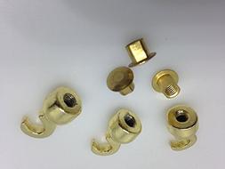 Grandfather Clock weight shell Hook & Nut set : 3 sets x Old