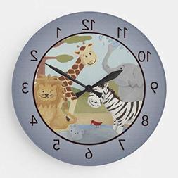 Moonluna Gray Safari Jungle Animal Nursery Nursery Wooden Wa