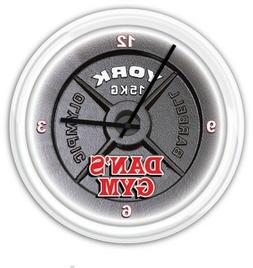 Gym Weight Personalized Wall Clock - Workout Fitness York Ba