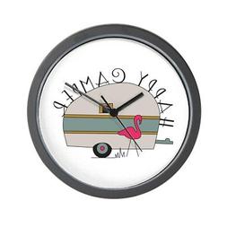 CafePress - Happy Camper - Unique Decorative 10" Wall Clock