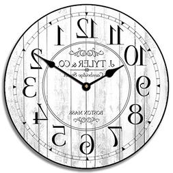 Harbor White Wall Clock, Available in 8 sizes, Most Sizes Sh
