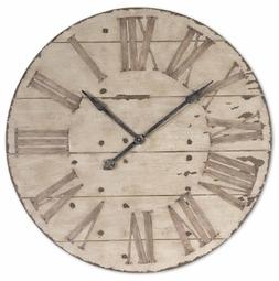 Uttermost Harrington 36" Antiqued Ivory Face With Edge Distr