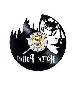 Harry Potter Hogwarts Carved Recycled Vinyl Album Clock Gift
