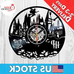 Harry Potter Hogwarts Vinyl Record Wall Clock Best Gifts Kid
