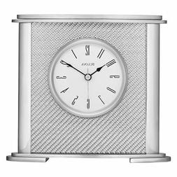 Bulova B5400 Hewitt Office Clock, Silver