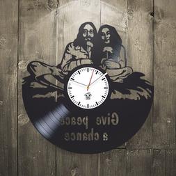 For Hippies Vinyl Wall Clock Unique Design Living Room Home 