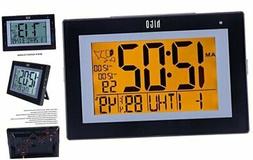 hito 9.5&rdquo; Large Digital Battery Atomic Alarm Clock Desk Wa