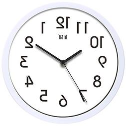 hito Modern Colorful Silent Non-ticking Wall Clock, White