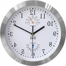 hito Modern Silent Wall Clock Non Ticking 10 inch Excellent 