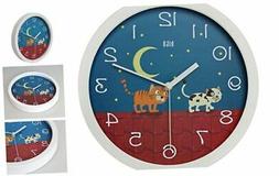 hito Silent Kids Wall Clock Non Ticking 12 inch Excellent Ac