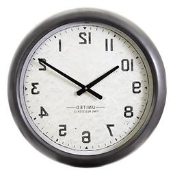 Kiera Grace HO60204-6 United Time Metal Wall Clock-20-Inch, 