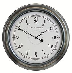 Kiera Grace HO60218-3 30" Bostonian Metal Wall Clock, Large,
