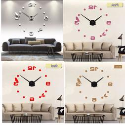 Home Decoration Modern Wall Clock DIY Black Cat Bird Quartz 