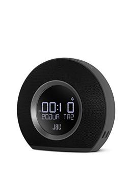 Horizon Wireless Speaker with Alarm Clock, FM Radio in Black