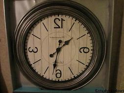 HUGE 30" BLACK SILVER BRUSHED NICKEL ANTIQUE FINISH WALL CLO