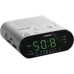 Sony ICF-CD814 AM/FM Stereo Clock Radio with CD Player, Whit