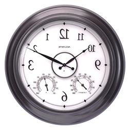 AcuRite 75133M LED Illuminated Outdoor Clock with Temperatur