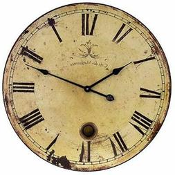 Large With Pendulum &ndash Vintage Style Round Clock, For