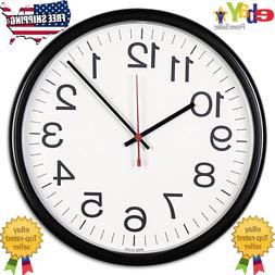 Universal Indoor/Outdoor Clock, 13 1/2-Inch, Black  Analog W