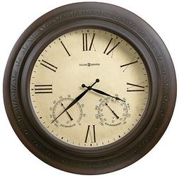 HOWARD MILLER INDOOR/OUTDOOR CLOCK WITH THERMO AND HYGRO MET