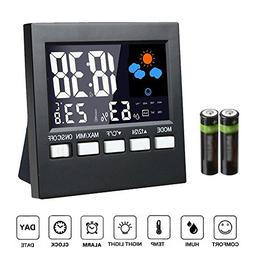 Indoor digital thermometer Weather Channel Temperature and H