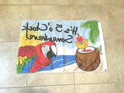 It's 5 o' Clock Somewhere Flag Party Banner Bar Sign Happy H