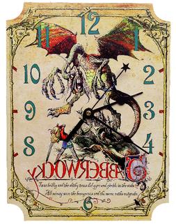 Jabberwocky Looking Glass Clock