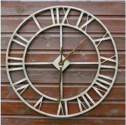 Jonart Design Rustic Large Garden Wall Clock 76cm Metal Outd