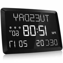 Jumbo Digital Clock 11.5" Large Display Easy Read Day Time f