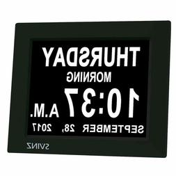 Jumbo Digital Clock 8" Large Display Easy Read Calendar Gift