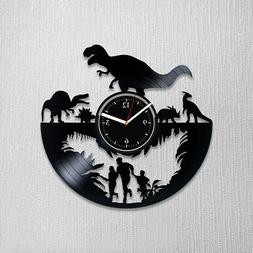 Jurassic Park Vinyl Record Wall Art Clock Dinosaur Art Gift 