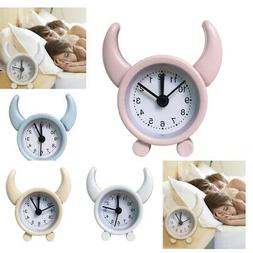 Kids Bedside Table Analog Alarm Clock Time Watch Loud Alarm 