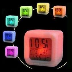 Kids Boys Girls Digital Alarm Clock Thermometer Night Light 