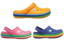 Crocs Kids Crocband Rainbow Band Clog Blue, Pink & Orange Sa