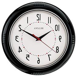 Bulova Kitchen Plus 9" Analog Quartz Quiet Sweep Wall Clock 