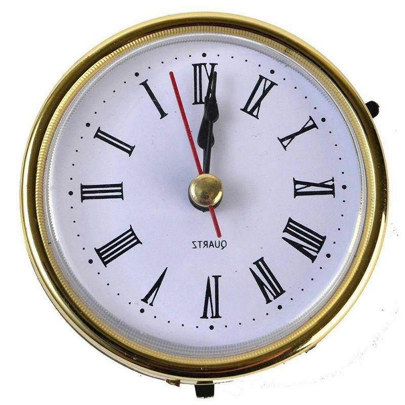 2-1/2" 65mm Quartz Clock FIT-UP/Insert Roman Numeral White F