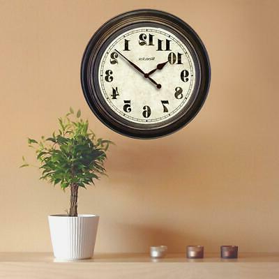 24 in. Round Wall Clock Classic Large Easy to Read Arabic Nu