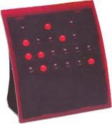 Anelace Powers of 2 Binary Code Clock Classic Red with Red L