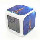 Led Alarm Clock Paris Eiffel Tower Creative Digital Table Cl
