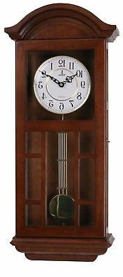 Classic Pendulum Wall Clock - Real Wood, Decorative & Quiet 
