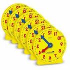 Gear Clock, 4 Inch, Set of 6 Kids Learning Time Tool New Chi