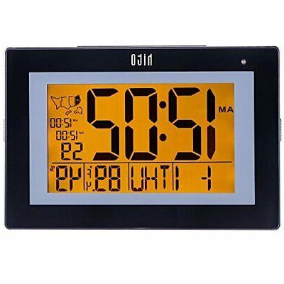 hito Reloj despertador at&oacute;mico digital grande con bater&iacute;a 