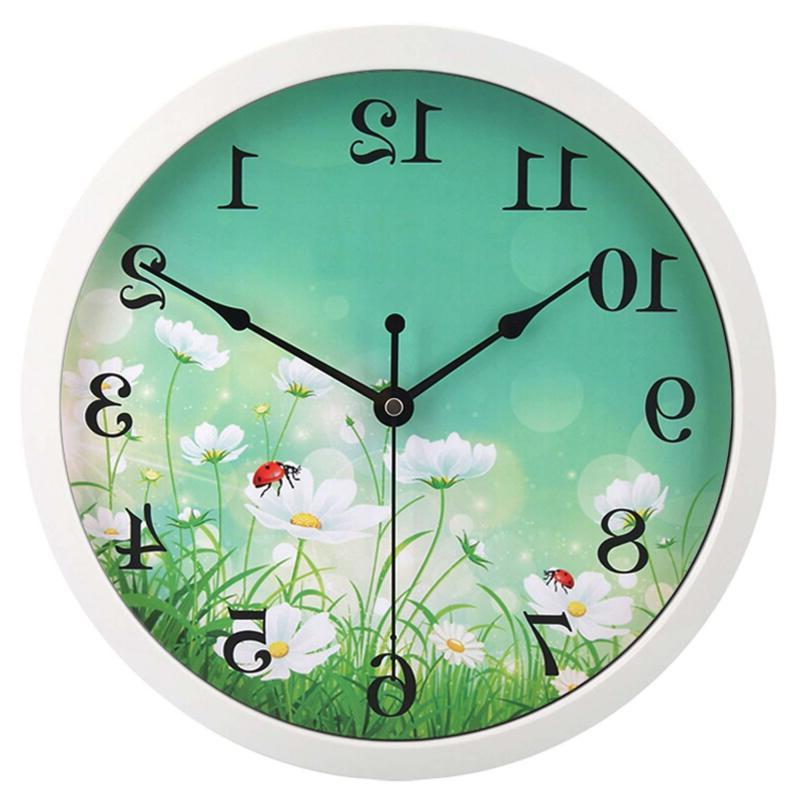 HITO Modern Colorful Floral Silent Non-ticking Wall Clock- 1