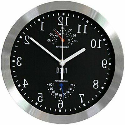 hito Silent Non Ticking Wall Clock 10 inch Sweep Movement Gl