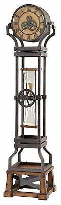 Howard Miller 615-074  Hourglass Floor Clock - Aged Iron