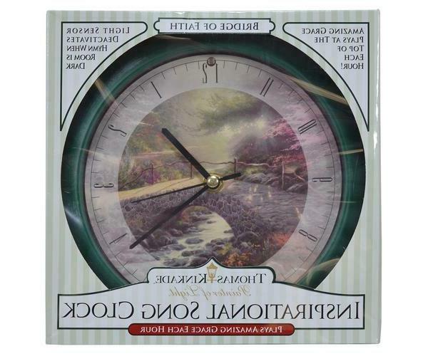 Mark Feldstein Mickie & Minnie Kinkade Square Glass Clock