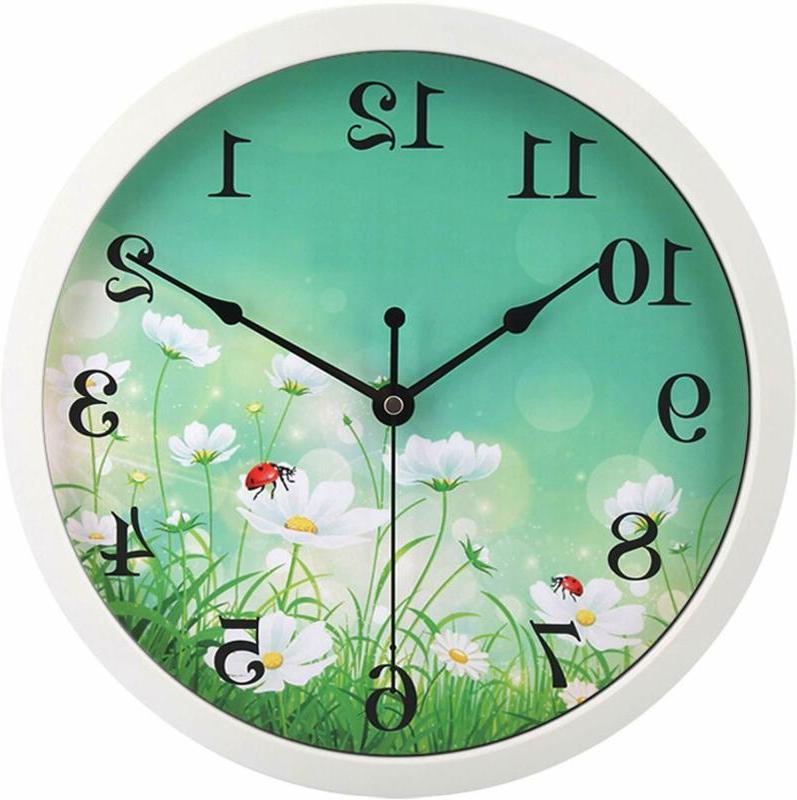HITO Modern Colorful Floral Silent Non-ticking Wall Clock- 1