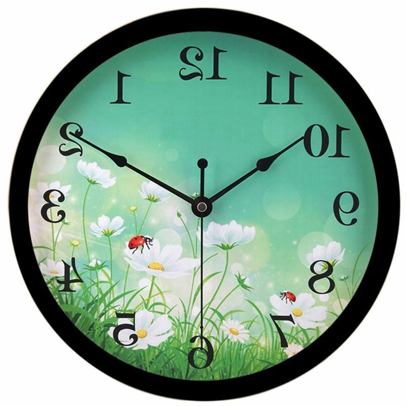 HITO Modern Colorful Floral Silent Non-ticking Wall Clock- 1